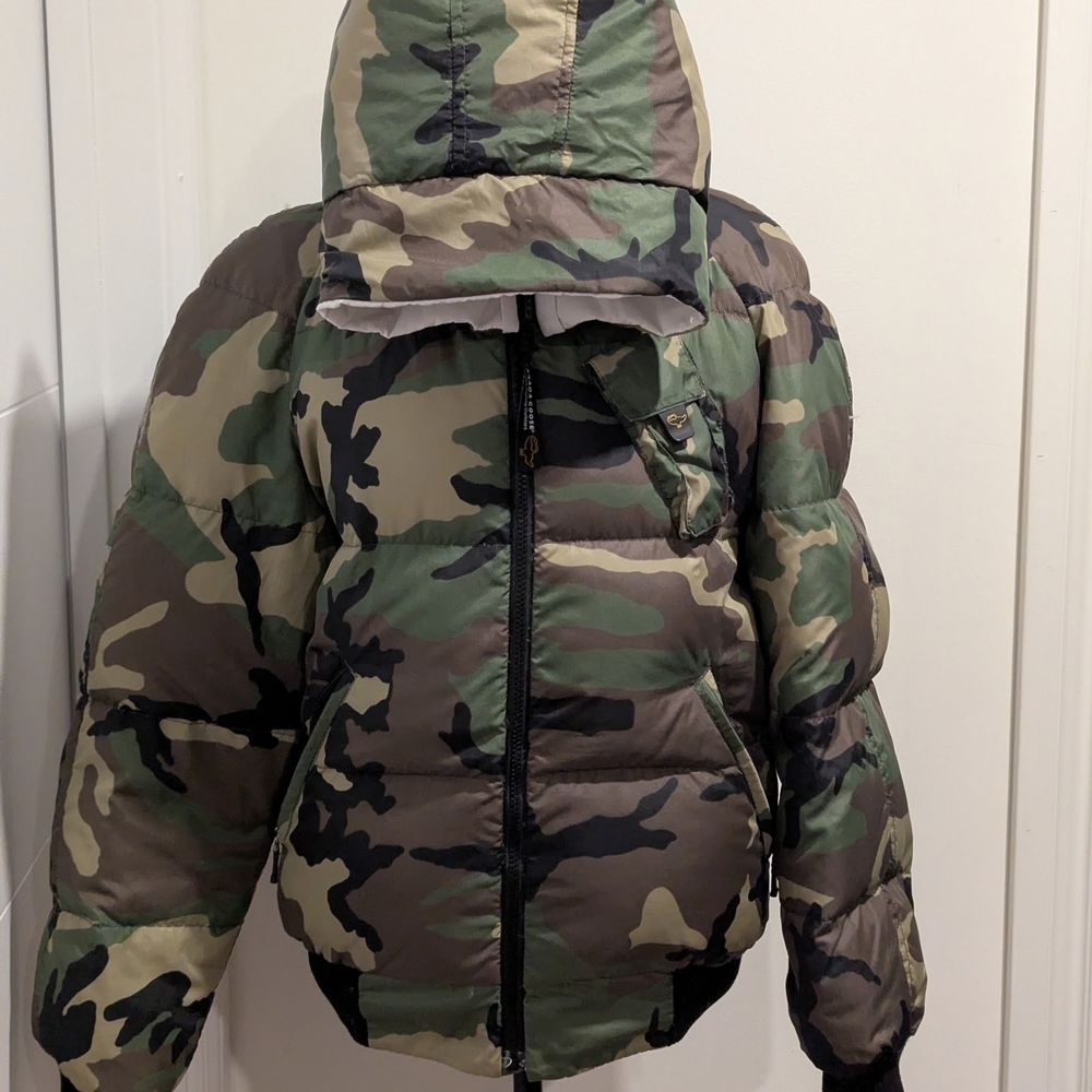 Canada Goose Inspired Kids Green Camouflage Puffer Jacket